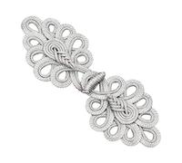 1 par de botones chinos Cheongsam de gran tamaño, cierres de nudo para manualidades, ropa, accesorios de costura