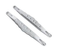 1 par de brazo de suspensión trasero inferior de aleación de aluminio CNC, piezas de actualización RC para 1/6 LOSI Super Baja Rey 2.0 Off-Road RC Car (plateado)