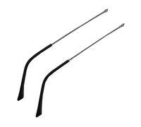 1 par de brazos y piernas de gafas metálicas, gafas para reemplazar el brazo de la sien, gunmetal + negro