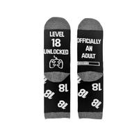 1 Par De Calcetines, 1 Llavero, Regalo para Hombre Adulto De 18 Años, 18 Patrones Divertidos, Diseño Flexible, Llavero Redondo De Marca, Almacenamiento De Llaves.