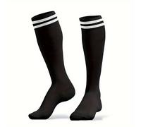 1 par de Calcetines Altos Transpirables y Antideslizantes para Jóvenes y Adultos - Ideales para Fútbol, Ciclismo, Escalada y Running - Medias Deportivas Unisex para Verano