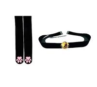 1 par de calcetines con garras, calcetines altos, pantimedias, calcetines hasta el muslo, calcetines negros con almohadillas con garras para mujeres, niñas, cosplay o uso diario