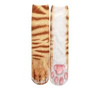 1 par de calcetines de pata de gato, calcetines con forma de pata 3D, calcetines cálidos, calcetines para dormir, regalos creativos para hombres y mujeres