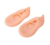 1 par de calcetines de silicona antigrietas hidratantes protectores transpirables agujero alto elástico cuidado de los pies calcetines para mujeres (Color de la piel)