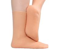 1 par de calcetines hidratantes de silicona para pies secos, altamente elásticos, antideslizantes, diseño de talón para hombres y mujeres, cuidado de pies, pedicura