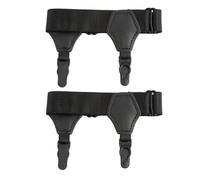 1 par de calcetines ligas para hombre calcetines tirantes ajustables calcetines negro, con Clips Antideslizantes, Fabricadas en Nylon Resistente, Negro, Ancho 2,50 cm, Ideal para Uso Profesional