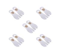 1 par de calcetines para hombre con 2 dedos divididos, calcetines Tabi, tobilleras deportivas, gris claro, gris claro, Juego de 5 (blanco), 42,5 EU