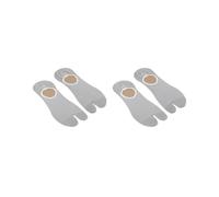 1 par de calcetines para hombre con 2 dedos divididos, calcetines Tabi, tobilleras deportivas, gris claro, gris claro, 2 juegos (Light Gary), 42,5 EU