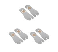 1 par de calcetines para hombre con 2 dedos divididos, calcetines Tabi, tobilleras deportivas, gris claro, gris claro, Juego de 3 (Light Gary), 42,5 EU