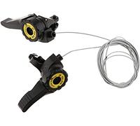 1 par de cambios de pulgar para bicicleta de montaña 3X 5/6/7 velocidades, palanca de cambios de fricción de bicicleta, combo con cable de cambio interior, color negro Durabilidad