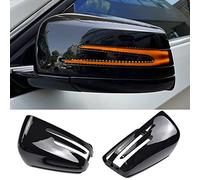 1 par de carcasas para espejo retrovisor de coche para B-enz W176 W204 W246 W212 W221 C117 X204 X156 (Negro Brillante)