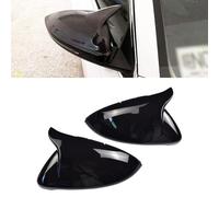 1 par de carcasas para espejo retrovisor de coche para VW Golf MK7 7.5 GTI 7 Golf 7 R 2013-2020 para T-ouran L 2016-2019 (Negro Brillante)