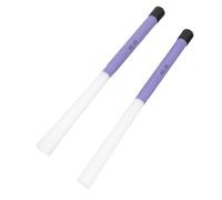 1 par de Cepillos de Tambor de Nylon Profesional Variedad de Sonido Mejorada con Ergonómico Pincel de Percusión Portátil para Kits de Batería y Cajón (naranja) (Morado)