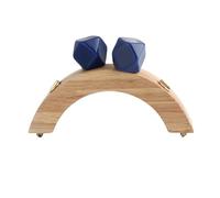 1 par de cierres asa madera for bolso, cierre beso, tornillos for monedero Para Bolsos(Blue)