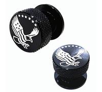 1 par de cierres para casco de soldadura, diseño de águila calva americana, de aluminio, accesorios de repuesto, tornillos, capucha abatible, antioxidante y duradero (negro-yt)