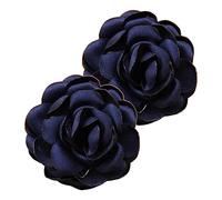 1 par de clips de zapatos de 5 cm de tela de rosas extraíbles para zapatos de flores, One Size, Algodón, No es una piedra preciosa