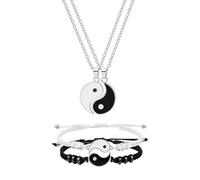 1 Par De Collares Y 1 Par De Pulseras, Collares Con Colgantes, Pulseras Tejidas, Pulseras De Pareja, Collares De La Amistad, Joyería Creativa, Accesorios A Juego.