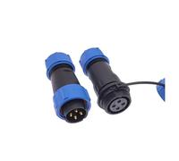 1 par de conectores impermeables SP21 sin soldadura, conector de aviación IP68 macho y hembra, conexión de tornillo de 2 pines, 3 pines y 4 pines(SL21-4D)
