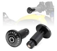 1 Par de Contrapesos Manillar Moto Universal, Topes de Manillar de Aluminio CNC para Manillares de 22mm (7/8), Terminales de Manillar para Moto, MTB y Bicicleta, Negro