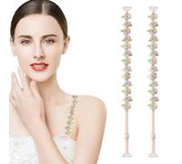 1 Par de Correa de Sutién Detachable con Encaje Floral | Ajustable & Anti-Deslizante Vestidos con Hombros Desnudos y Tops de Verano (Rojo)