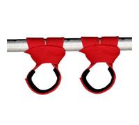 1 par de correas levantamiento pesas for gimnasio, cinturón refuerzo for peso muerto, muñequeras antideslizantes for fitness, auxiliar for entrenamiento físico para Musculación Gimnasio(Red,L)