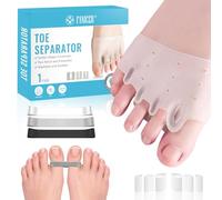 1 par de correctores de juanetes, con 3 bandas antihallux valgus, separadores de dedos para dedos superpuestos, transpirables y reutilizables, reducen las rozaduras y las molestias