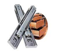 1 par de corredores de cajones extensibles completos, rieles deslizantes para cajones de gabinete de cocina, deslizadores de bola de cierre suave, empujar y tirar suavemente/2 unidades/750 mm (550 mm)