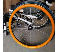 1 Par De Cubiertas Antideslizantes Para Llantas De Silla De Ruedas De 22/24 Pulgadas Que Mejoran El Agarre Y La Tracción,Naranja,22in