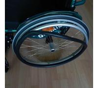 1 par de cubiertas de llanta de empuje for silla de ruedas, cubierta de silla de ruedas deportiva for rueda trasera, cubierta de silicona antideslizante resistente al desgaste (Color : Black, Size :