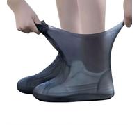 1 par de cubrezapatos de silicona, fundas impermeables para zapatos, fundas protectoras reutilizables de silicona, antideslizantes, fáciles de usar, resistentes al agua, para ciclismo al aire libre