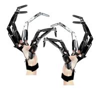 1 par de dedos articulados para festival de Halloween, extensiones de dedos impresas en 3D, guantes articulados para festivales, cosplay, esqueleto, mano de garra de hueso, manos de esqueleto
