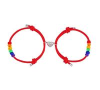1 par de dos mitades corazón pulsera magnética para amante amistad colgante romántico cuerda trenzada pulseras gay joyas regalo Accessary Lovely And Professional