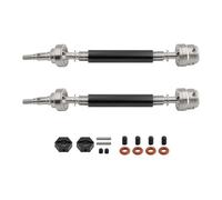 1 par de ejes de transmisión CVD traseros de metal con adaptador hexagonal, piezas de actualización RC para ARRMA 1/10 2WD Gorgon RC Car (negro)