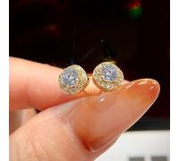 1 par de elegantes aretes cuadrados de 8 garras, joyería para mujer, regalos finos para la vida cotidiana, citas, decoración para fiestas de graduación
