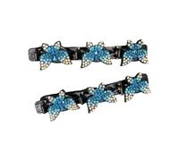 1 par de elegantes horquillas de diamantes de imitación para mujer, boda, fiesta, trabajo, herramienta de peinado contemporáneo con agarre antideslizante, práctica horquilla para el cabello para uso