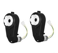 1 par de engranajes RS550 12 V 35000 rpm para vehículos eléctricos infantiles, caja de cambios de metal con cable, silencioso, brazo de vibración para coche Ride-On para ATV para moto, color negro