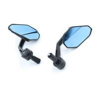 1 Par De Espejos Extremo Barra Mango 7/8 "Lente Azul para Aprilia Tuono Mana Dorsoduro Shiver Pegaso SXV Scarabeo Sportcity SR50R