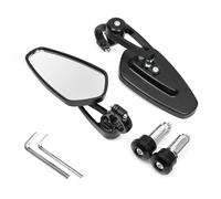 1 Par De Espejos Finales Del Manillar De La Motocicleta 7/8 "22mm Espejo Lateral Retrovisor Del Extremo De La Barra Para Kawasaki(Negro)