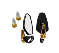 1 Par De Espejos Retrovisores Laterales De Aluminio Para Motocicleta De 7/8 "y 22mm, Espejos Retrovisores Universales Para Manillar De Motocicleta Y Bicicleta(Gold)