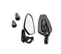 1 Par De Espejos Retrovisores Laterales De Aluminio Para Motocicleta De 7/8 "y 22mm, Espejos Retrovisores Universales Para Manillar De Motocicleta Y Bicicleta(Black)