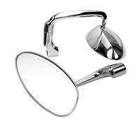 1 par de Espejos retrovisores para Motocicleta, Espejos reflectores para Manillar de Coche eléctrico, para Majester, T3, T5, T8, A8, Espejos Laterales para Motocicleta, Color Plata (Plata)