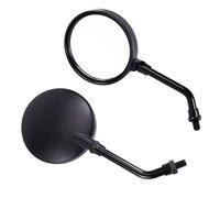 1 par de Espejos retrovisores Redondos Negros de 10 mm para Motocicleta para Kawasaki Z1 Z1A KZ900 A4 KZ900-A5 KZ1000 E2 E1(Short Stem)