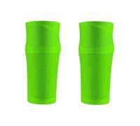 1 par de espinilleras fútbol, Resistentes a Impactos, Nailon, con Bolsillo para Entrenamiento(Green-Only Sleeves,S)