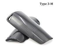 1 par de espinilleras ultraligeras Fibra Carbono for fútbol, sin Correas, Transpirables y Protectoras(M-3)