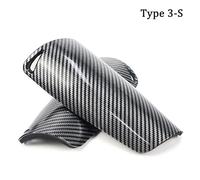 1 par de espinilleras ultraligeras Fibra Carbono for fútbol, sin Correas, Transpirables y Protectoras(S-3)