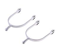 1 Par de Espuelas de Material Acero Inoxidable pars Equitación Hípicas 14x8x2cm