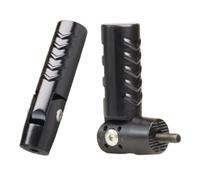 1 par de estriberas para pasajeros de bicicleta, reposapiés traseros plegables con agarre texturizado, juego de clavijas traseras de aleación de aluminio para uso diario y bicicleta eléctrica, juego E