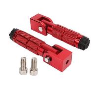1 par de Estriberas Plegables para Motocicleta, Estriberas para Motocicleta, Estriberas Plegables para Motocicleta M8 de Aleación de Aluminio, Estriberas para Pasajeros para (Rojo)