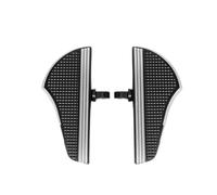 1 par de estriberas traseras para pasajero de motocicleta, Pedal de aluminio Compatible con Touring Electra(Chrome and Black)