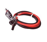 1 par de extensiones de cable solar fotovoltaico rojo y negro con ambos extremos conjunto de cable conector 6/4/2.5 cuadrado 10/12/14 AWG (16 AWG-1.5mm2,1m negro y 1m rojo)